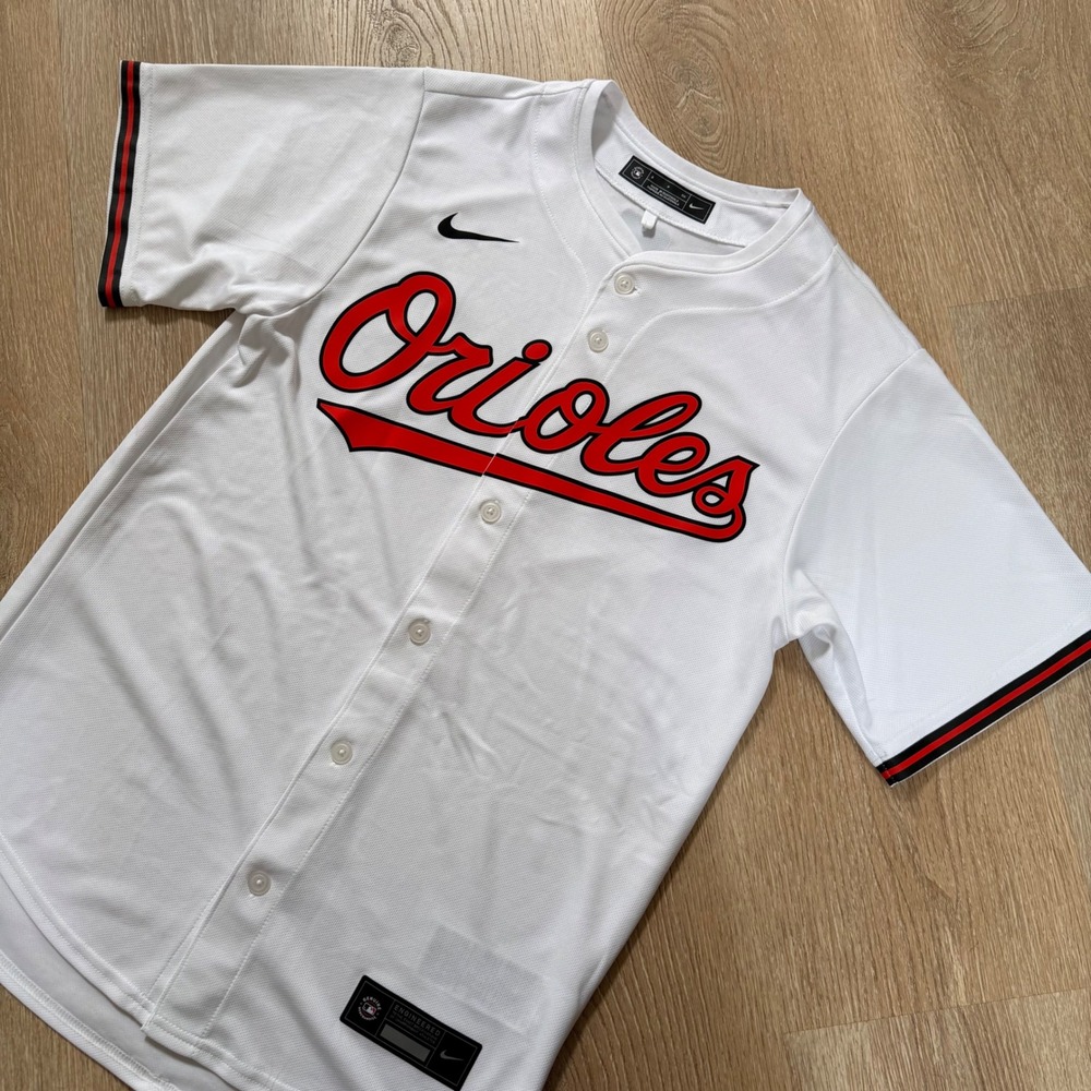 Nike Baltimore Orioles Baseball Jersey Mens Small White Home No Name NWOT